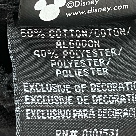 Disney 2XL Mickey Mouse, puffy print, black hoodie sweatshirt (J) - Picture 3 of 6